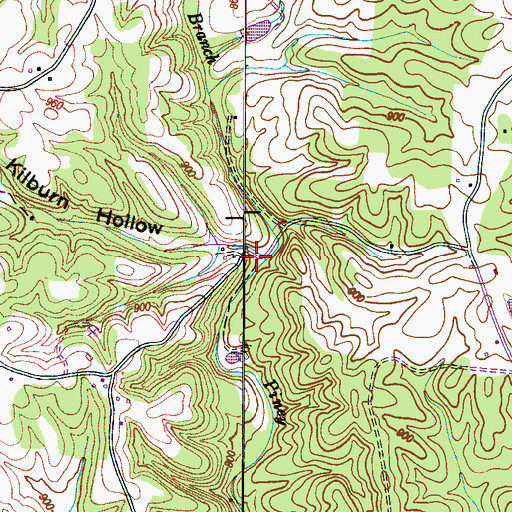 Topographic Map of Kilburn Hollow, TN