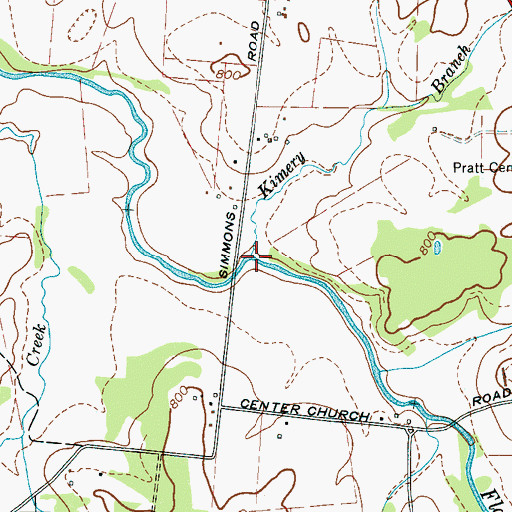 Topographic Map of Kimery Branch, TN