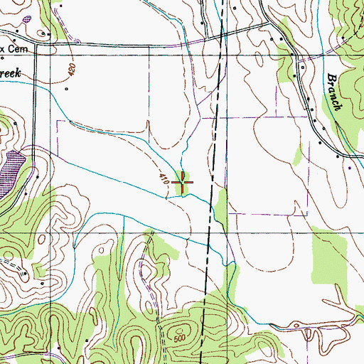 Topographic Map of King Creek, TN