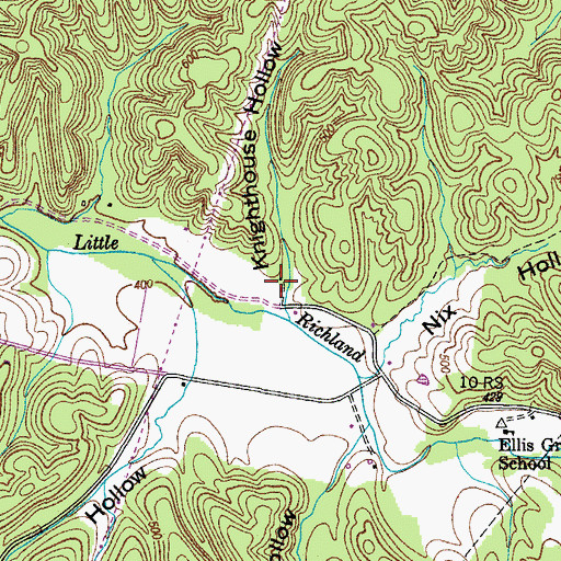 Topographic Map of Kinghthouse Hollow, TN