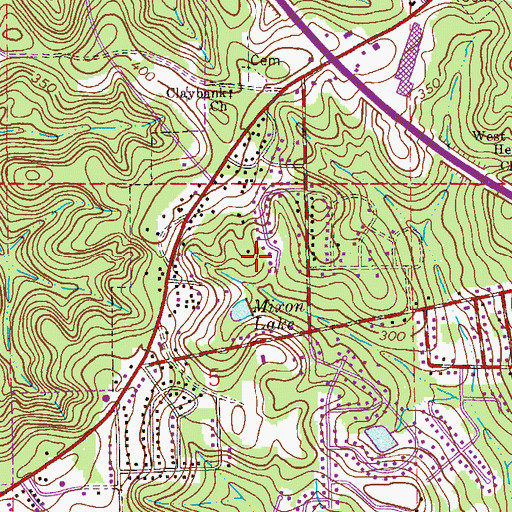 Topographic Map of Williams Lake, AL