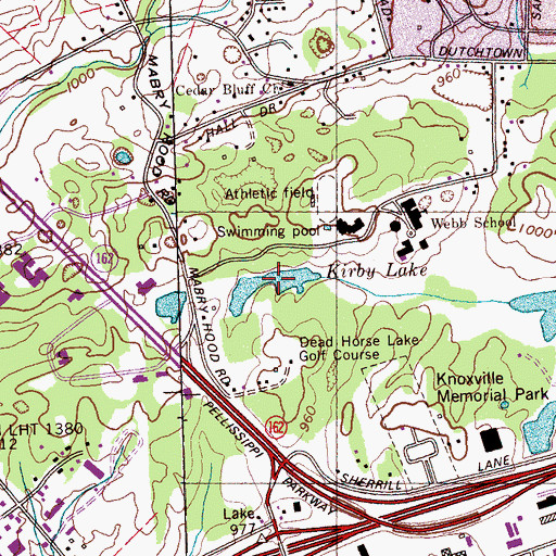 Topographic Map of Kirby Lake, TN