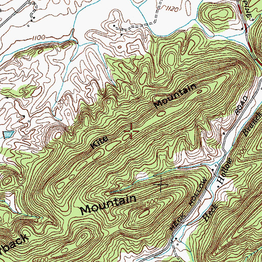 Topographic Map of Kite Mountain, TN