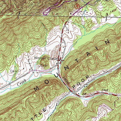 Topographic Map of Klepper Chapel, TN