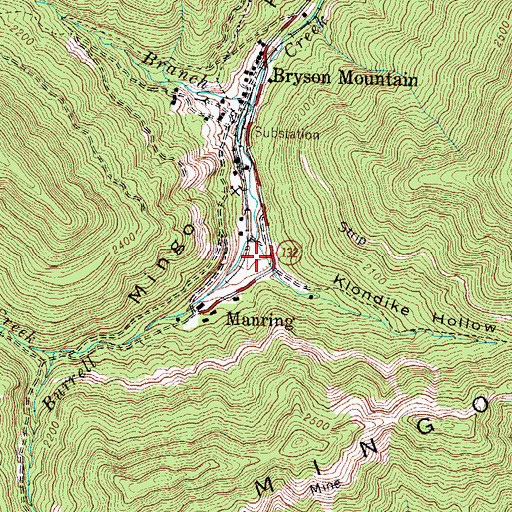 Topographic Map of Klondike Hollow, TN