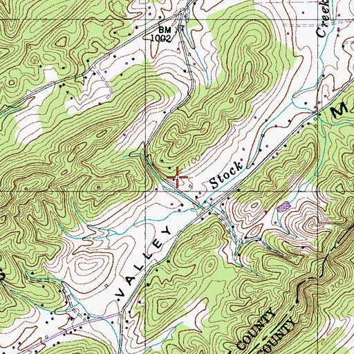 Topographic Map of Klondike School, TN