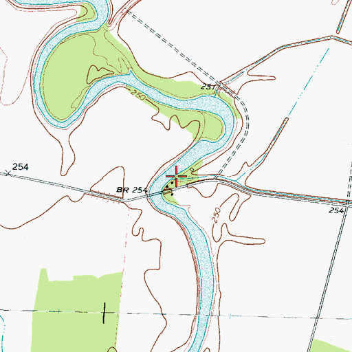 Topographic Map of Knob Creek, TN