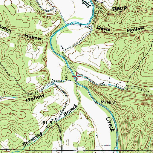 Topographic Map of Kyles Creek, TN