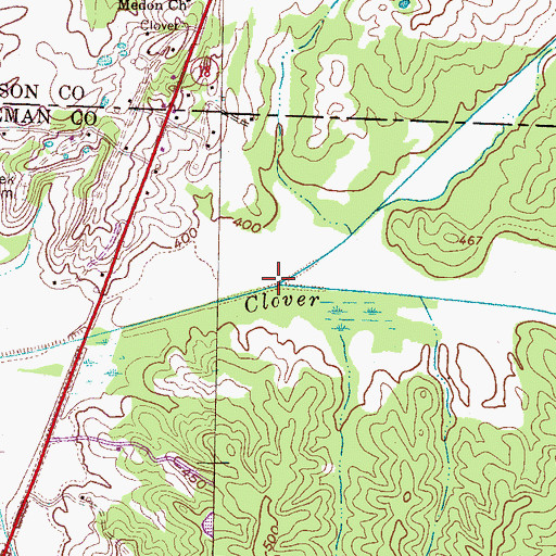 Topographic Map of Lacy Creek, TN