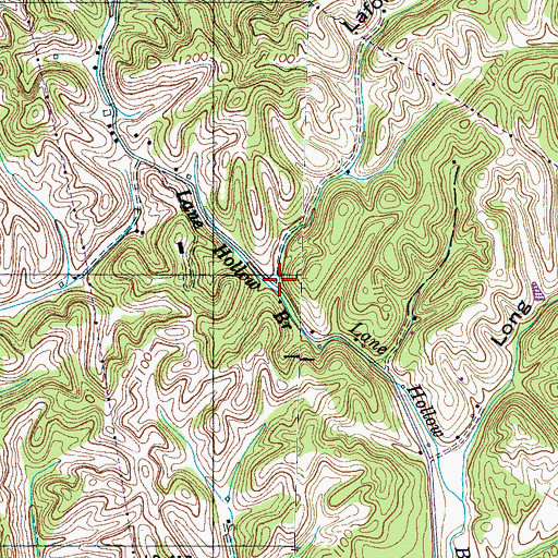 Topographic Map of Lafollette Hollow, TN