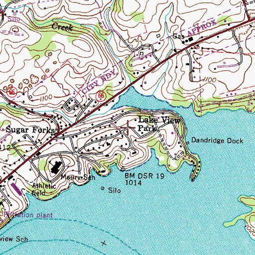 Topographic Map of Lake View Park, TN