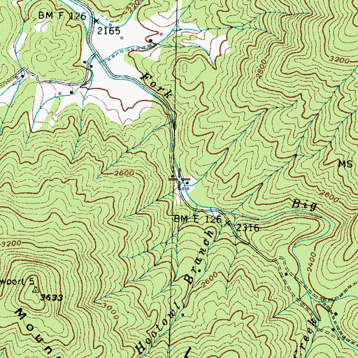 Topographic Map of Lamb Gulf, TN