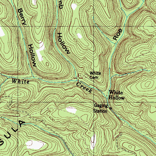 Topographic Map of Lamb Hollow, TN