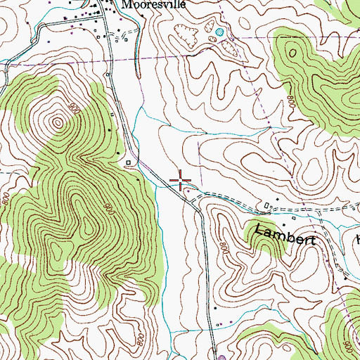 Topographic Map of Lambert Hollow, TN