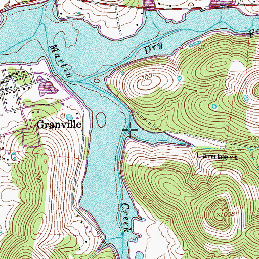 Topographic Map of Lambert Hollow, TN