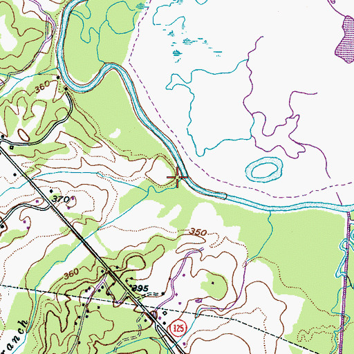 Topographic Map of Lane Branch, TN