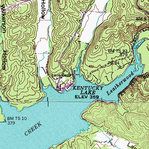 Topographic Map of Lane Cemetery, TN