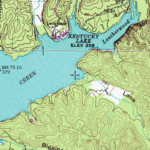 Topographic Map of Lane Hollow, TN