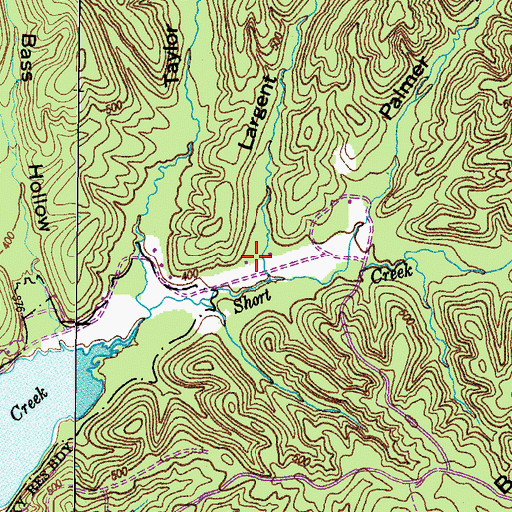 Topographic Map of Largent Hollow, TN