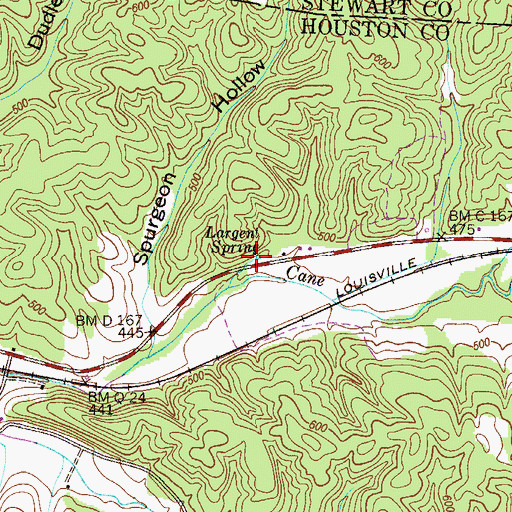 Topographic Map of Largent Spring, TN