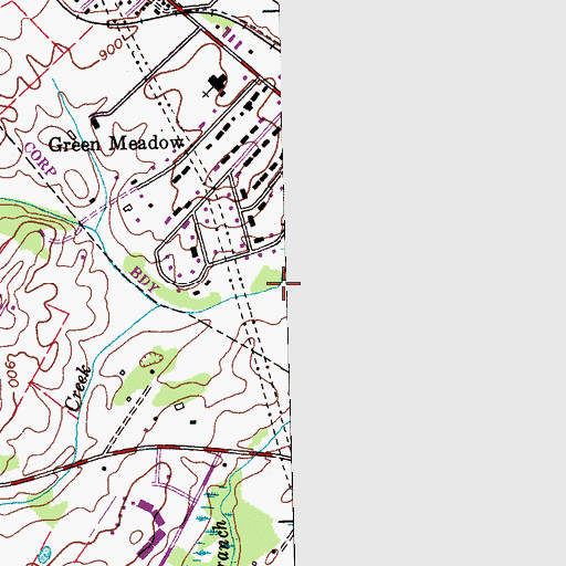 Topographic Map of Laurel Bank Branch, TN