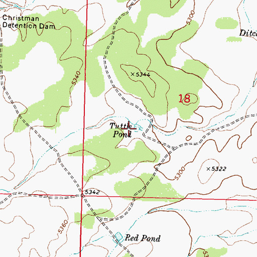 Topographic Map of Tuttle Pond, AZ