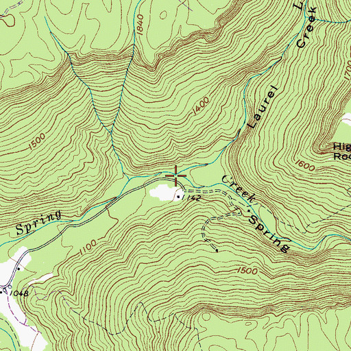 Topographic Map of Laurel Creek, TN