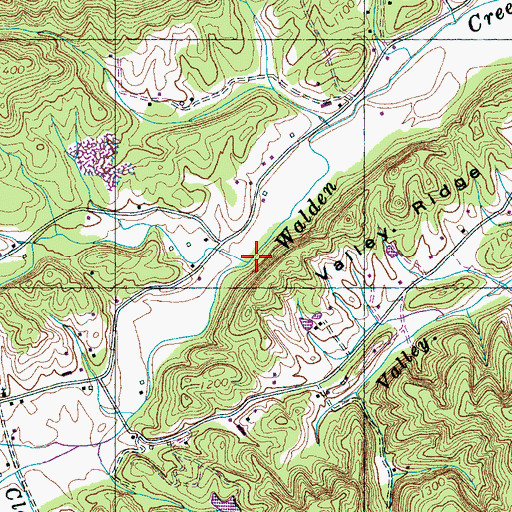 Topographic Map of Laurel Creek, TN