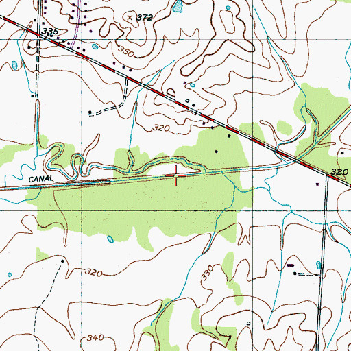 Topographic Map of Laurel Creek Canal, TN