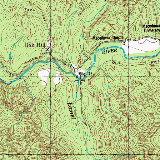 Topographic Map of Laurel Fork, TN