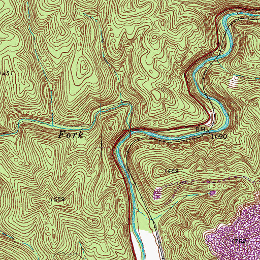 Topographic Map of Laurel Fork, TN