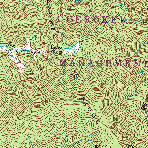 Topographic Map of Laurel Ridge, TN