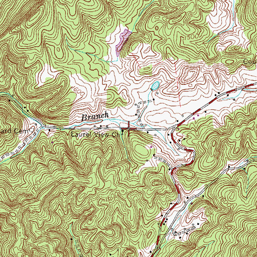 Topographic Map of Laurel View Church, TN