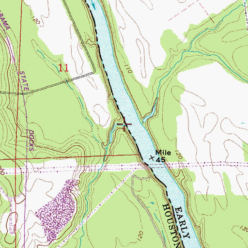 Topographic Map of Wilson Creek, AL