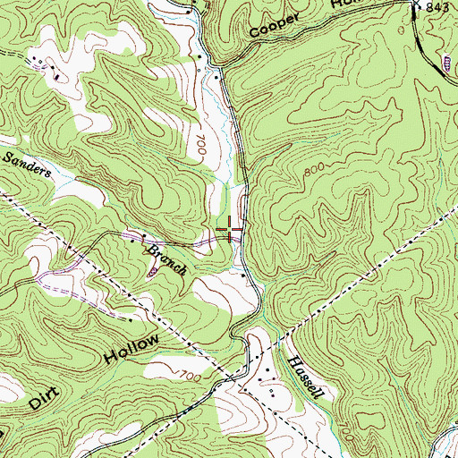 Topographic Map of Lawson School, TN