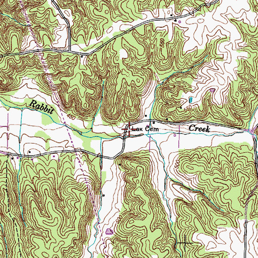 Topographic Map of Lax Cemetery, TN