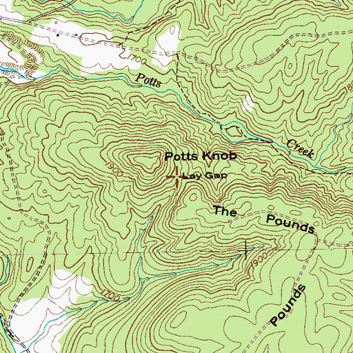 Topographic Map of Lay Gap, TN