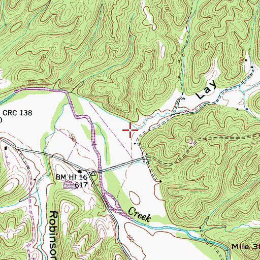 Topographic Map of Lay Hollow, TN