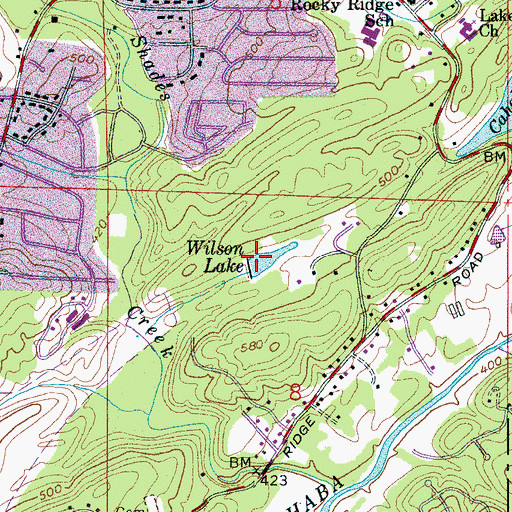 Topographic Map of Wilson Lake, AL