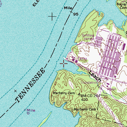 Topographic Map of Leach Hollow, TN