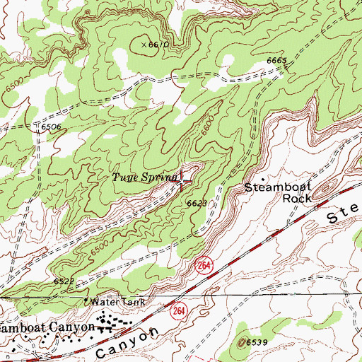 Topographic Map of Tuye Spring, AZ