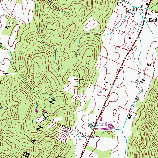 Topographic Map of Lebanon Ridge, TN