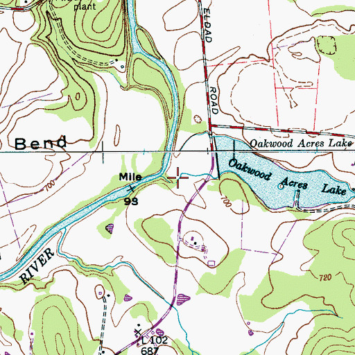 Topographic Map of Lees Creek, TN