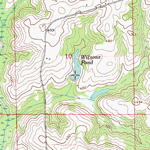 Topographic Map of Wilsons Pond, AL