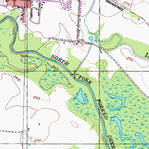 Topographic Map of Lewis Creek, TN