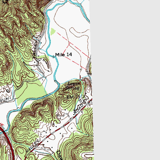 Topographic Map of Lewis Spring, TN