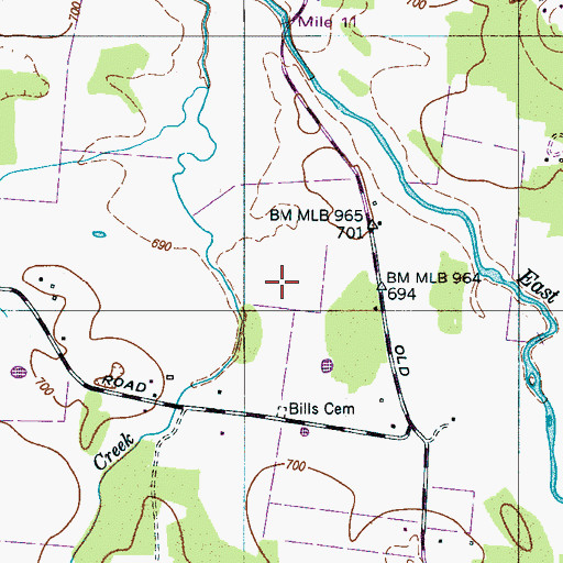 Topographic Map of Liberty Valley, TN