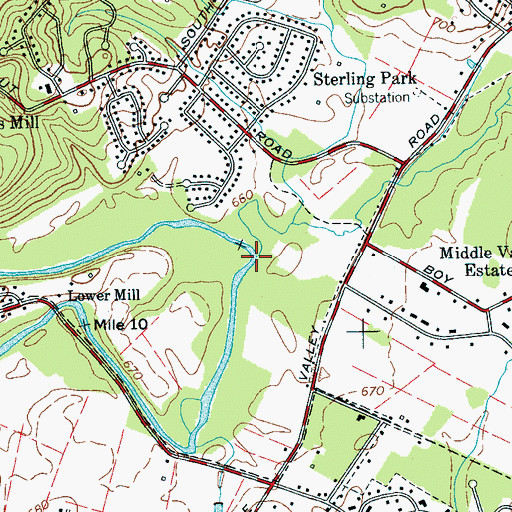 Topographic Map of Lick Branch, TN