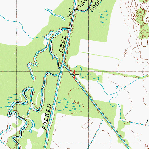 Topographic Map of Lick Creek, TN