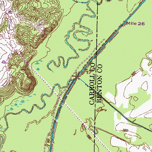 Topographic Map of Lick Creek, TN